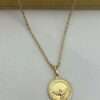 COLAR CADEADO COM PINGENTE ESPIRITO SANTO BANHADO A OURO - Imagem 2