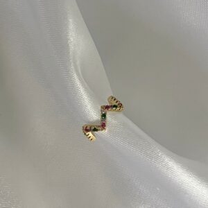 PIRCING FAKE ONDA DE ZIRCONIAS SEMIJOIA