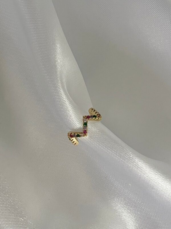 PIRCING FAKE ONDA DE ZIRCONIAS SEMIJOIA