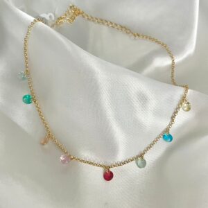 CHOCKER PEDRINHAS COLORS SEMIJOIA