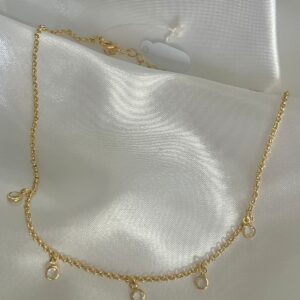 CHOCKER INFANTIL FOLHEADA A OURO