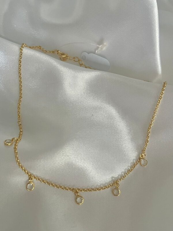 CHOCKER INFANTIL FOLHEADA A OURO
