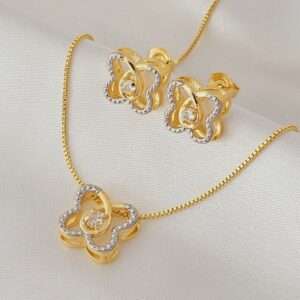 CONJUNTO BORBOLETA SEMIJOIA