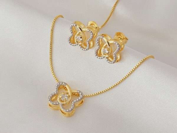CONJUNTO BORBOLETA SEMIJOIA