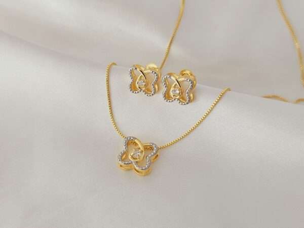 CONJUNTO BORBOLETA SEMIJOIA - Imagem 2