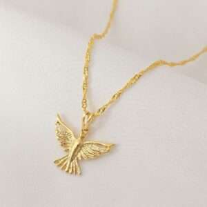 COLAR ESPIRITO SANTO BANHADO A OURO