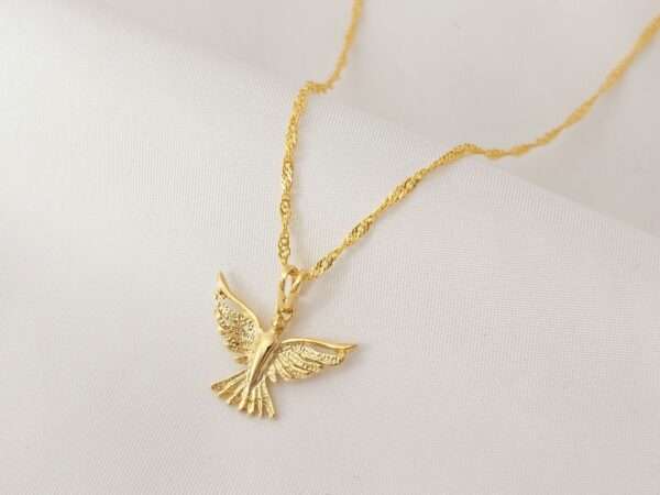 COLAR ESPIRITO SANTO BANHADO A OURO