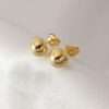 CONJUNTO DE BRINCO MEIA ESFERA BANHADO A OURO - Imagem 3
