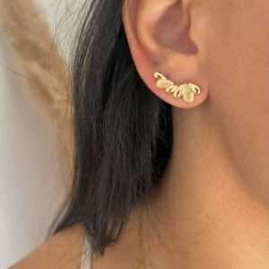 BRINCO EAR CUFF GOTINHAS BANHADO A OURO