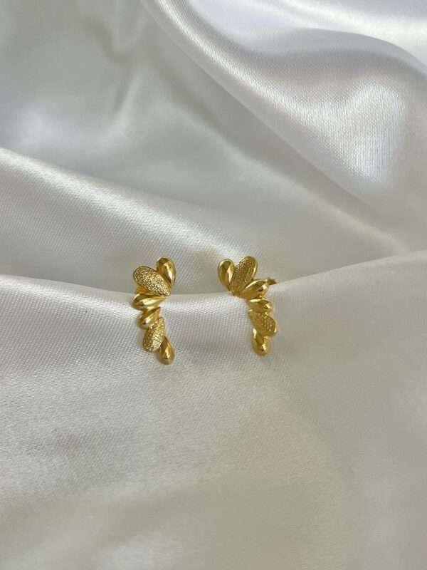 BRINCO EAR CUFF GOTINHAS BANHADO A OURO - Imagem 2