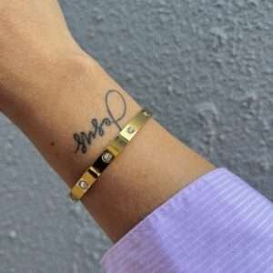 BRACELETE INSPIRAÇÃO VIRGINIA DE AÇO OURO