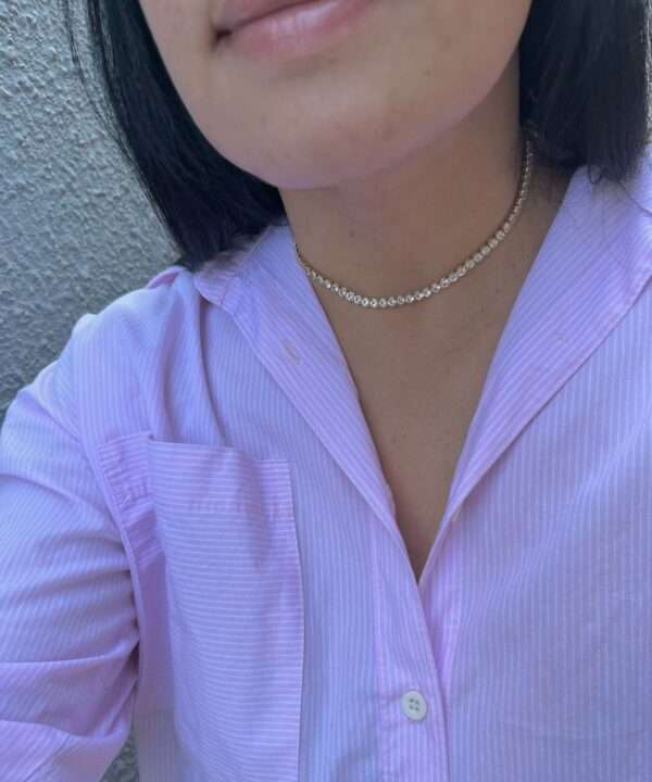 CHOCKER RIVIERA DE ZIRCONIAS FOLHEADO A OURO - Imagem 2