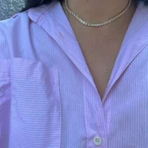 CHOCKER RIVIERA DE ZIRCONIAS FOLHEADO A OURO