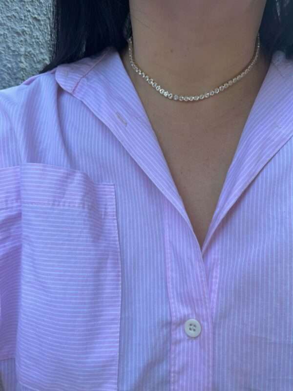 CHOCKER RIVIERA DE ZIRCONIAS FOLHEADO A OURO