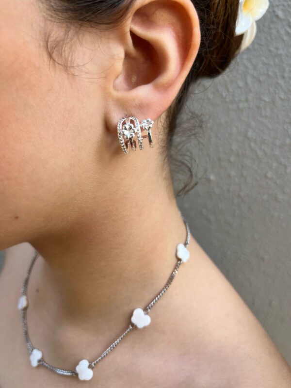 BRINCO EAR HOOK SEMIJOIA PRATA - Imagem 2