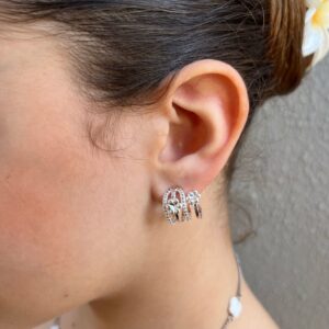 BRINCO EAR HOOK SEMIJOIA PRATA