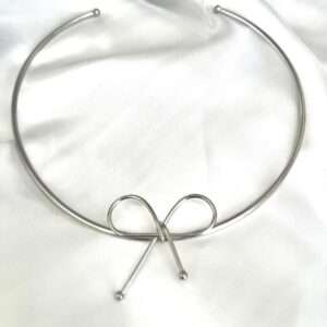 CHOCKER LAÇO  DE AÇO PRATA